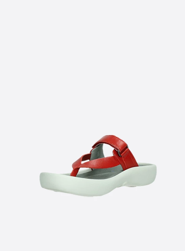 wolky slippers 00821 peace 87500 rood leer front