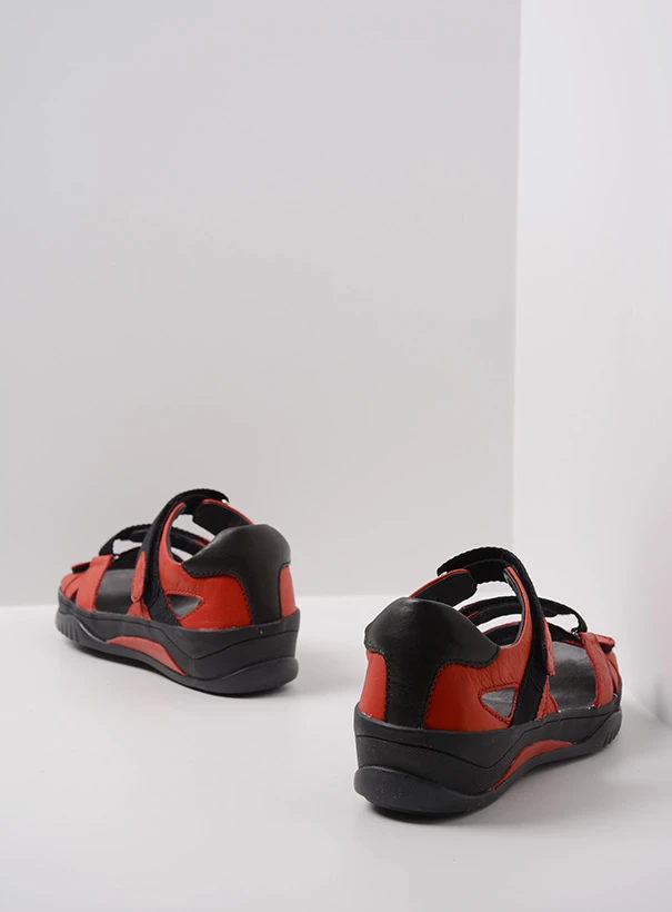 wolky sandalen 01050 ripple 30500 rood leer back