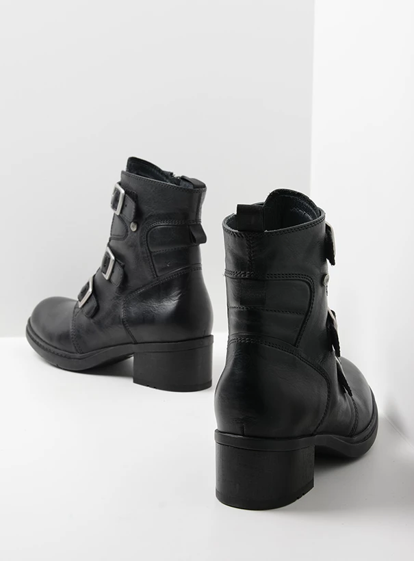 wolky biker boots 01268 canmore 37000 zwart leer back