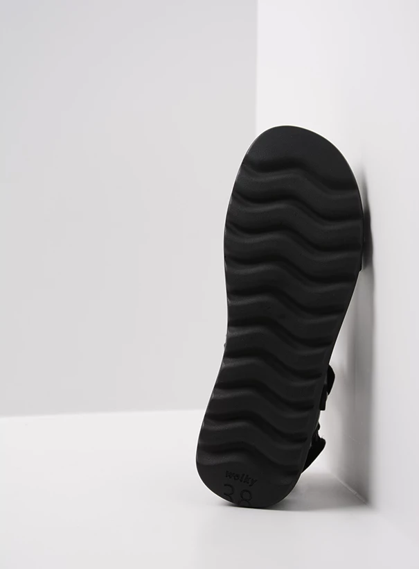 wolky sandalen 01525 mile 50000 zwart leer sole