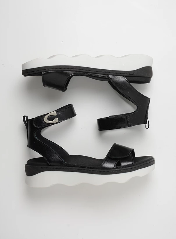 wolky sandalen 02351 plata 33010 zwart wit leer top