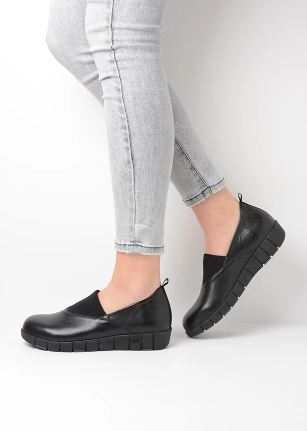 Dames Schoenen "Wolky" Loafers Maat EU 43 US 12M Zwart Lederen Bovenwerk Nieuw Schoenen damesschoenen Instappers Loafers 