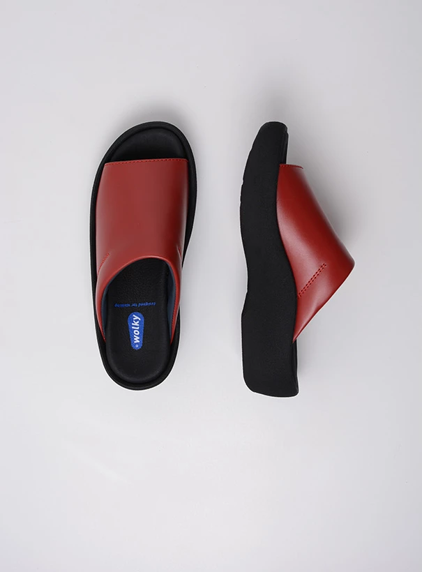 wolky slippers 03201 nassau 30500 rood leer top