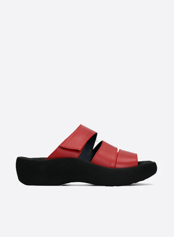 wolky slippers 03207 aporia 30500 rood leer