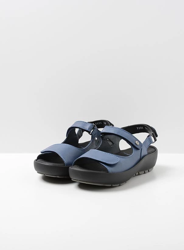 wolky sandalen 03325 rio 20840 jeans leer front