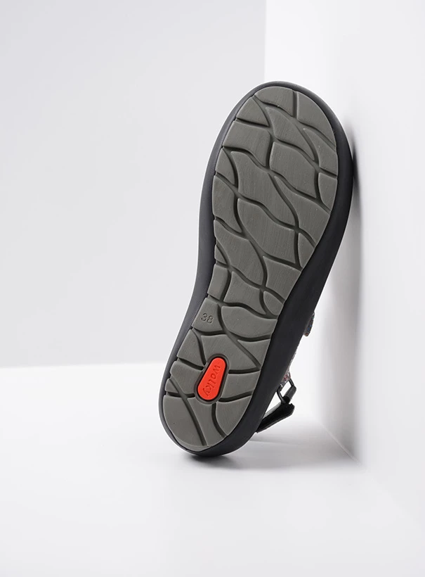 wolky sandalen 03325 rio 98000 zwart snake print leer sole