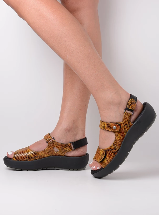 Ontcijferen letterlijk zweep Koop jouw Wolky Rio - oker snake print leer schoenen online