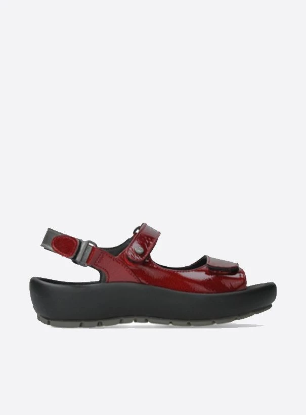 wolky sandalen 03333 brasilia 60500 rood lakleer
