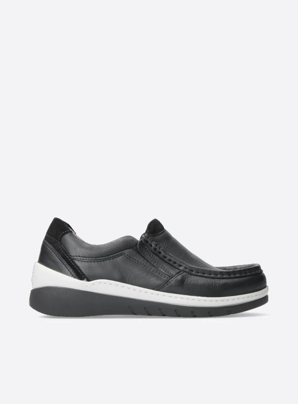 Dames Schoenen "Wolky" Loafers Maat EU 43 US 12M Zwart Lederen Bovenwerk Nieuw Schoenen damesschoenen Instappers Loafers 