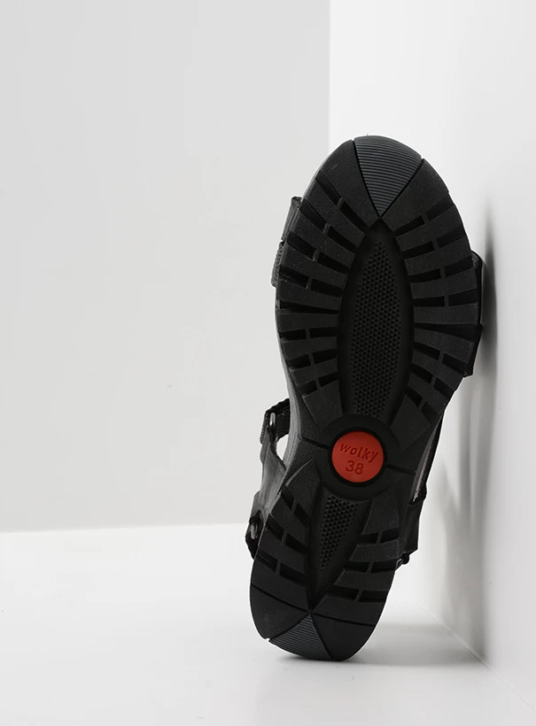 wolky sandalen 05450 cradle 30000 zwart leer sole