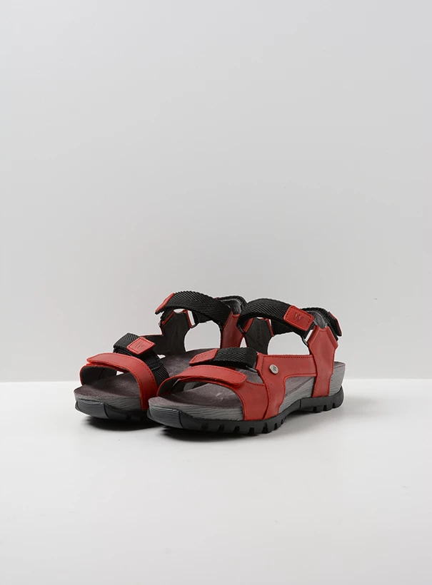 wolky sandalen 05450 cradle 30500 rood leer front