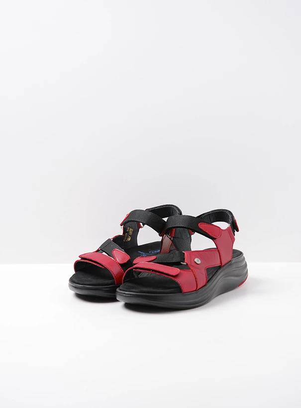 wolky sandalen 05650 cirro 30500 rood leer front
