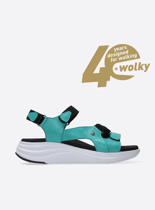 wolky sandalen 05650 cirro 30760 turquoise leer