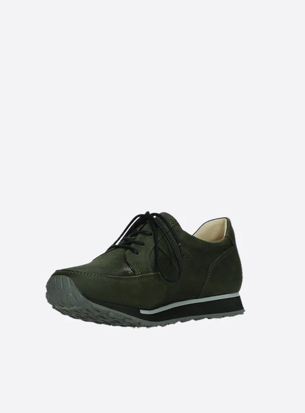 wolky extra comfort 05804 e walk 11730 forestgroen stretch nubuck front