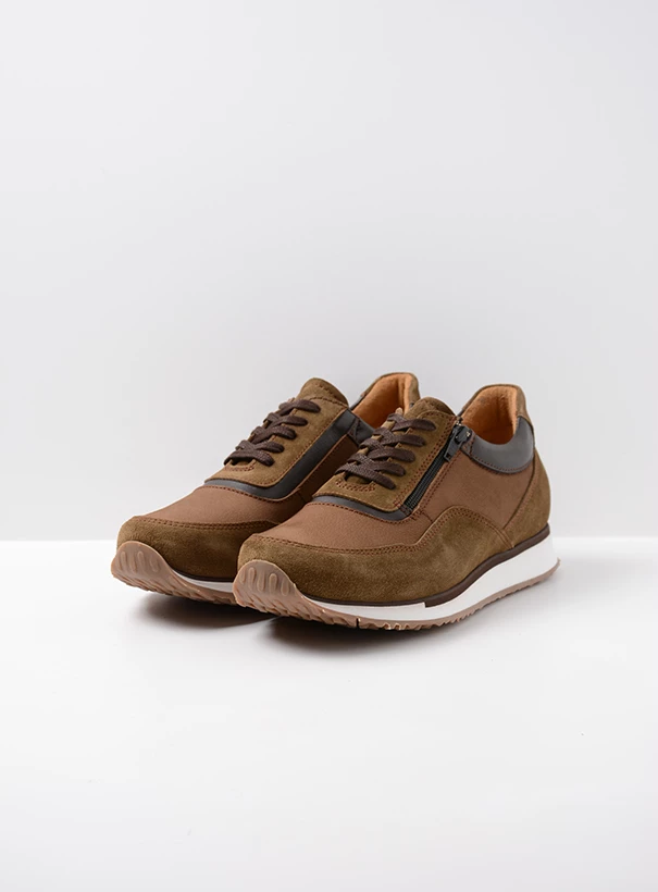 wolky sneakers 05853 e runner 90157 taupe combi leer front