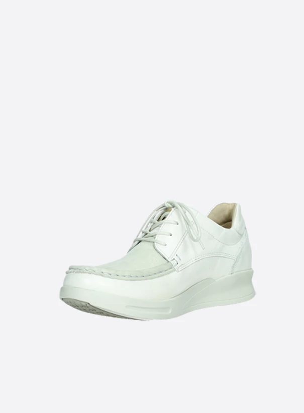 wolky lage veterschoenen 05901 one 85120 offwhite stretch leer front