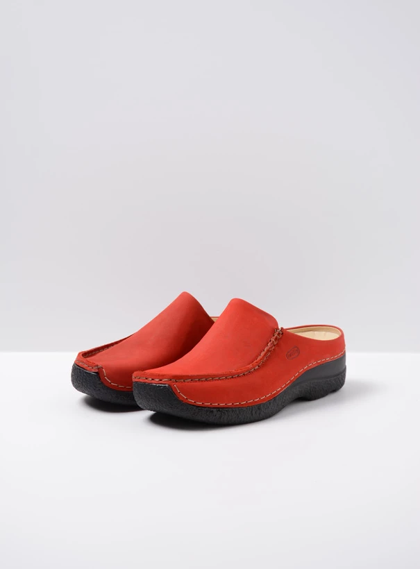 wolky extra comfort 06250 seamy slide 16505 donkerrood nubuck front