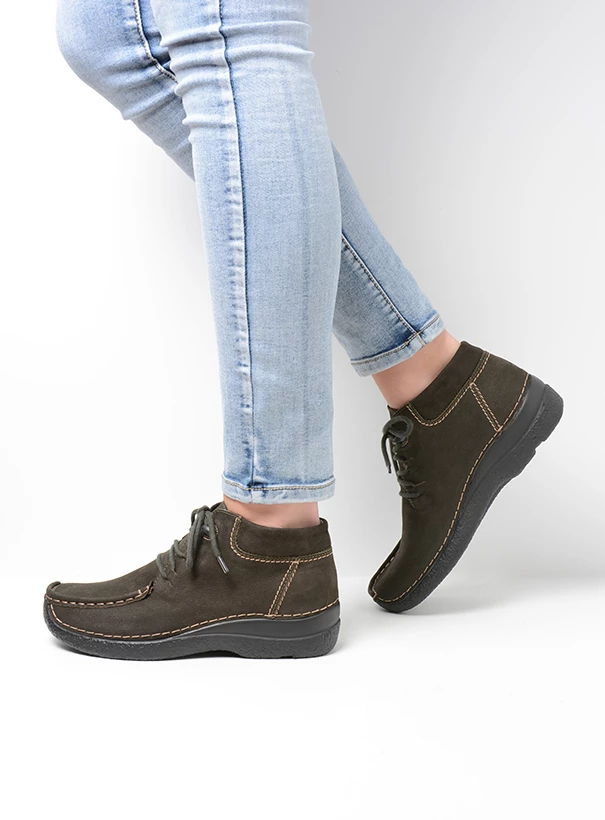 wolky extra comfort 06253 seamy moc 11770 cactus nubuck detail