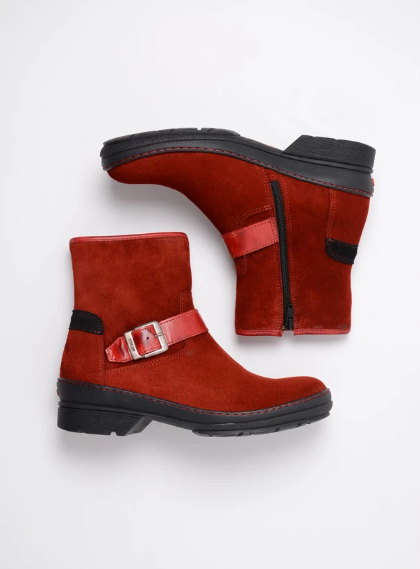 wolky biker boots 07641 nitra 45505 donkerrood suede top